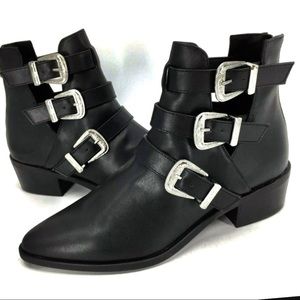 🆕Madden Ankle Bootie Black Silver WM Sz 8.5
